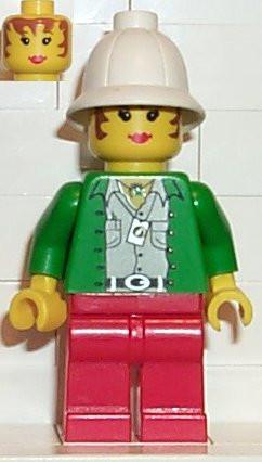LEGO Minifigure-Miss Gail Storm (Jungle) with Pith Helmet-Adventurers: Jungle-ADV016-Creative Brick Builders